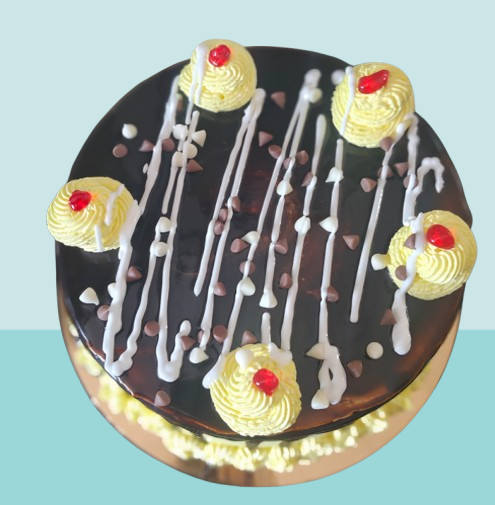 Butterscotch Chocolate Drip Celebration Cake - Image 2