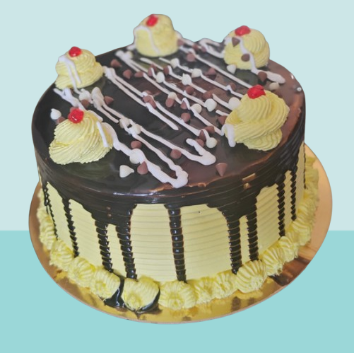Butterscotch Chocolate Drip Celebration Cake - Image 3