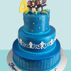 Cartoon Mouse Theme Birthday Cake