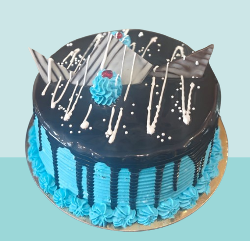 Chocolate Blue Drip Designer Cake