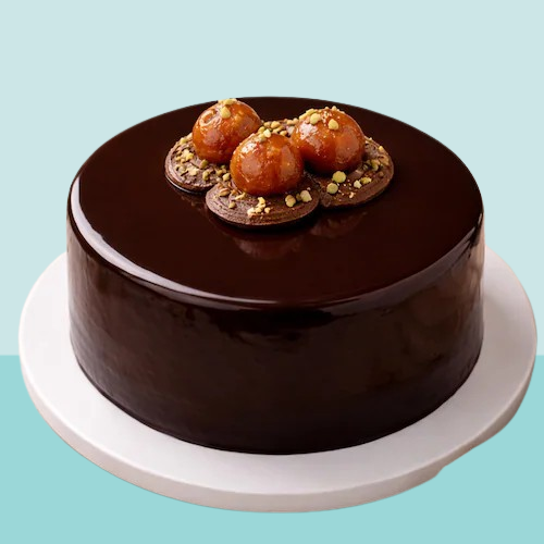 Chocolate Truffle Cake with Gulab Jamun - Image 3