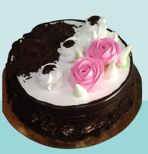 Classic Black Forest Rose Cake