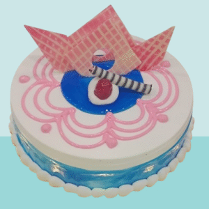 Classic Blue & Pink Designer Celebration Cake