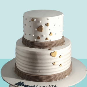 Golden Hearts Luxury Cake