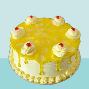 Golden Pineapple Drip Cake