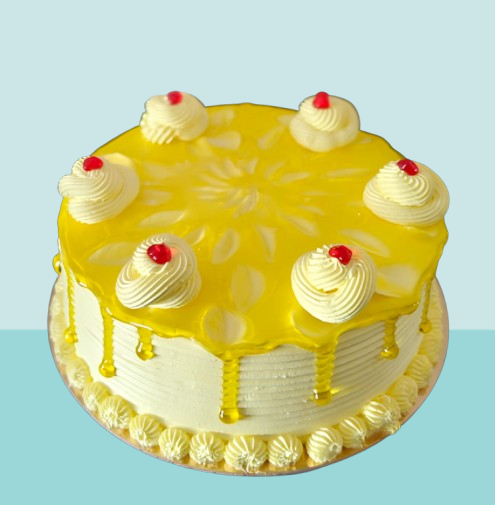 Golden Pineapple Drip Cake