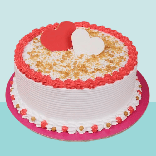 Heart Cake with Butterscotch
