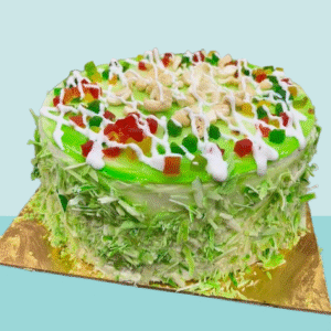 Pistachio Fruit Delight Cake