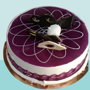 Purple Cat Theme Designer Cake