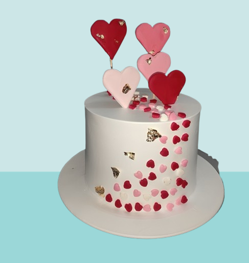Romantic Heart Designer Cake