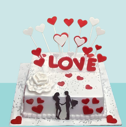 Romantic Love Theme Designer Cake