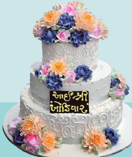Royal Blossom Floral Celebration Cake