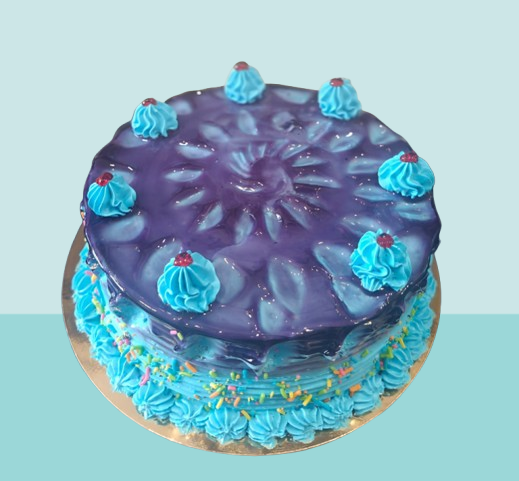Royal Purple Jelly Glaze Cake